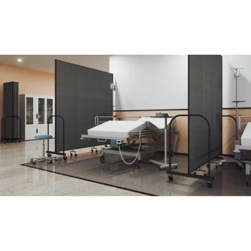 Screenflex Healthflex Portable Medical Privacy Screen, 5-Panel, Primary Red - Image 4