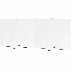 Quantum Safety Shield 6 Way Table Divider, 59"W x 23"H, Clear Acrylic