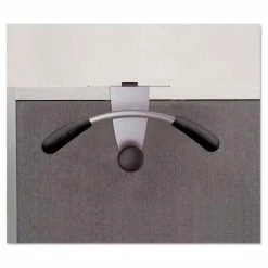 Alba PMMOUSPART Over-The Panel Garment Partition Valet, Silver/Black, 15 1/2 x 6 x 7 1/2