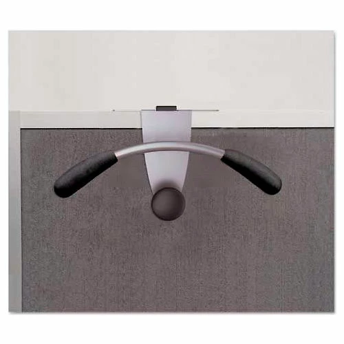 Alba PMMOUSPART Over-The Panel Garment Partition Valet, Silver/Black, 15 1/2 x 6 x 7 1/2