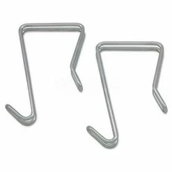 Alera CHSNGL Single Sided Partition Garment Hook, Silver, Steel, 2/PK