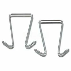 Alera CHDBL Double Sided Partition Garment Hook, Silver, Steel, 2/PK
