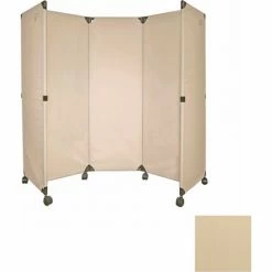 Versare Portable Mobile Room Divider, 6' Beige