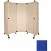 Versare Portable Mobile Room Divider, 6' Blue