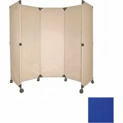 Versare Portable Mobile Room Divider, 6' Blue