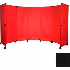 Versare Portable Mobile Room Divider, 6'x10" Black
