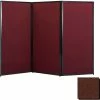 Versare Privacy Screen, 70" Fabric, Chocolate Brown