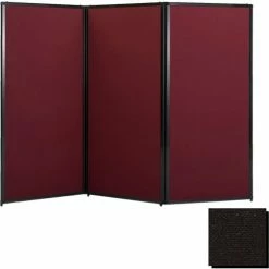 Versare Privacy Screen, 80" Fabric, Black