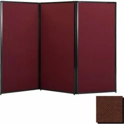 Versare Privacy Screen, 80" Fabric, Chocolate Brown