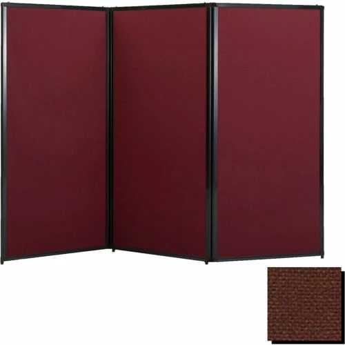 Versare Privacy Screen, 80" Fabric, Chocolate Brown