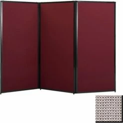 Versare Privacy Screen, 80" Fabric, Slate