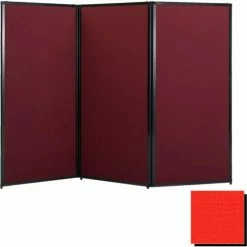 Versare Privacy Screen, 88" Fabric, Red