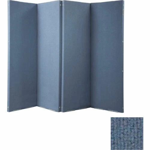 Versare VersiFold Portable Acoustical Partition, 8' x 6'6", Blue