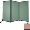Versare Portable Acoustical Partition Panel, AWRD 80"x8'4" Fabric, With Casters, Rye