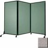 Versare Portable Acoustical Partition Panel, AWRD 80"x8'4" Fabric, With Casters, Slate