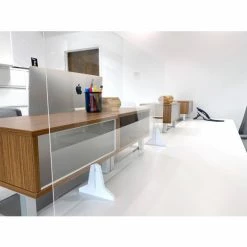 71 Visuals Desktop Acrylic Freestanding Partitions - 32"W x 23.75"H - 4/Pack