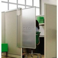 Quartet® Workstation Privacy Screen, 36"W x 48"H, Sliding, Partial Length