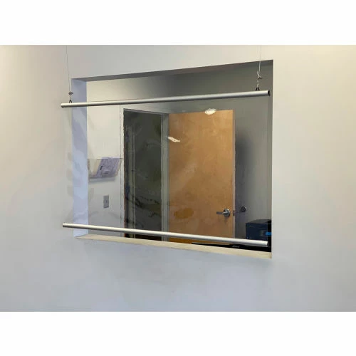 Clearway Clear-Guard™ Hanging Separation Screen CGHSSSB Stop-Bac Anti-Bacterial 48"x28" Clear - Image 2