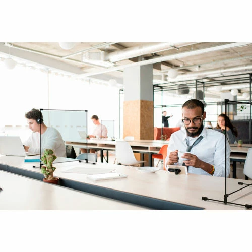 Goff's Goff Personal Safety Tabletop Partition, 15"W x 24"H - Clear - Image 9