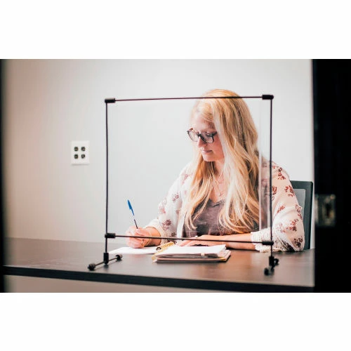 Goff's Goff Personal Safety Tabletop Partition, 30"W x 18"H - Clear - Image 8