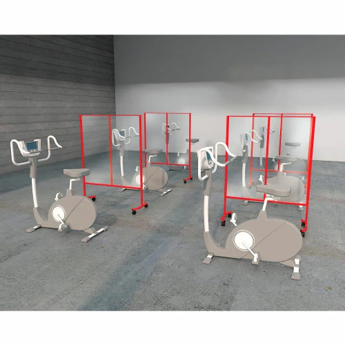 Econoco Corporation Social Distancing Mobile Shield, Semi-Gloss Osha Orange - Image 2