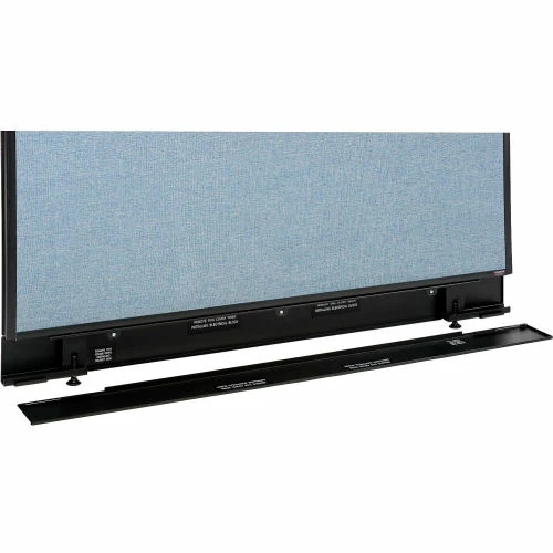 Interion By Global Industrial Interion® Non-Electric Office Partition Panel with Raceway, 36-1/4"W x 46"H, Blue - Image 3