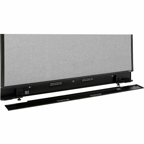 Interion By Global Industrial Interion® Office Partition Panel with Partial Window & Raceway, 36-1/4"W x 64"H, Gray - Image 3