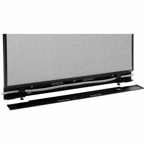 Interion By Global Industrial Interion® Deluxe Office Partition Panel w/Partial Window & Pass-Thru Cable 60-1/4Wx47-1/2H GRY - Image 4