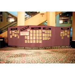 Screenflex Portable Room Divider, Fire Resistant, 6'H x 16'9"W, Black