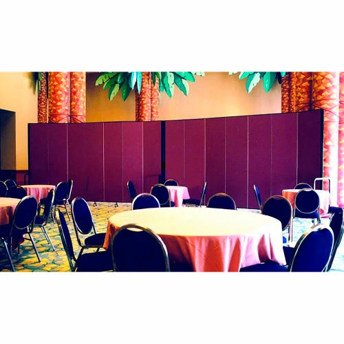Screenflex Portable Room Divider 9 Panel, 8'H x 16'9"W, Fabric Color: Gray - Image 11