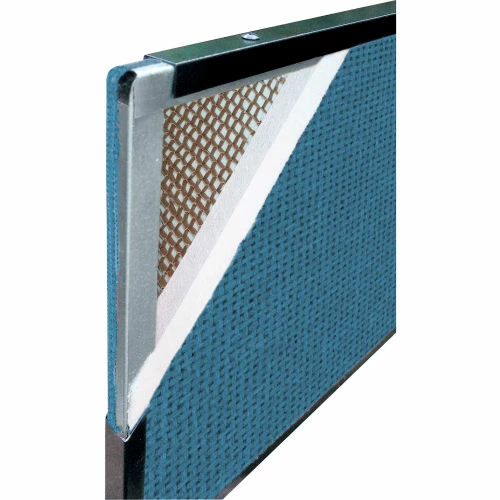 Screenflex Portable Room Divider 3 Panel, 6'8"H x 5'9"W, Fabric Color: Blue - Image 8