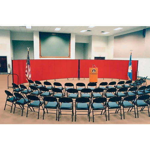 Screenflex Portable Room Divider 7 Panel, 6'H x 13'1"W, Fabric Color: Blue - Image 13
